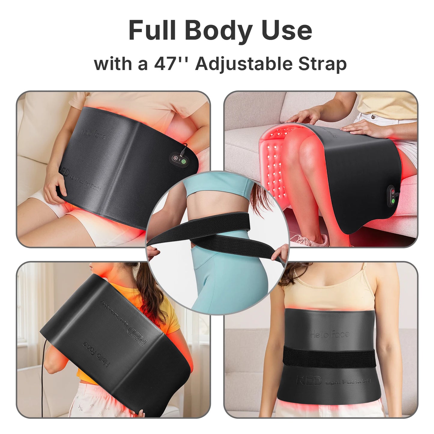 Hello Face Near Infrared Light Therapy Mat 660nm 850nm Portable