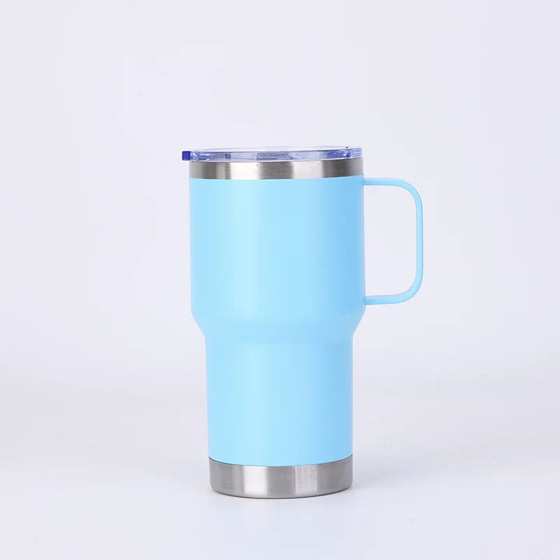Stainless Steel Car Thermos Bottle With Handle Lid