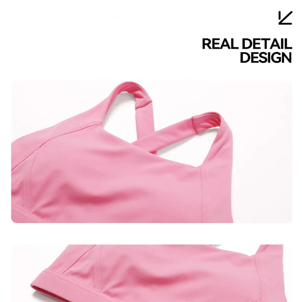 NONECN Women's Cross Back Sports Bra Quick Dry Yoga Vest