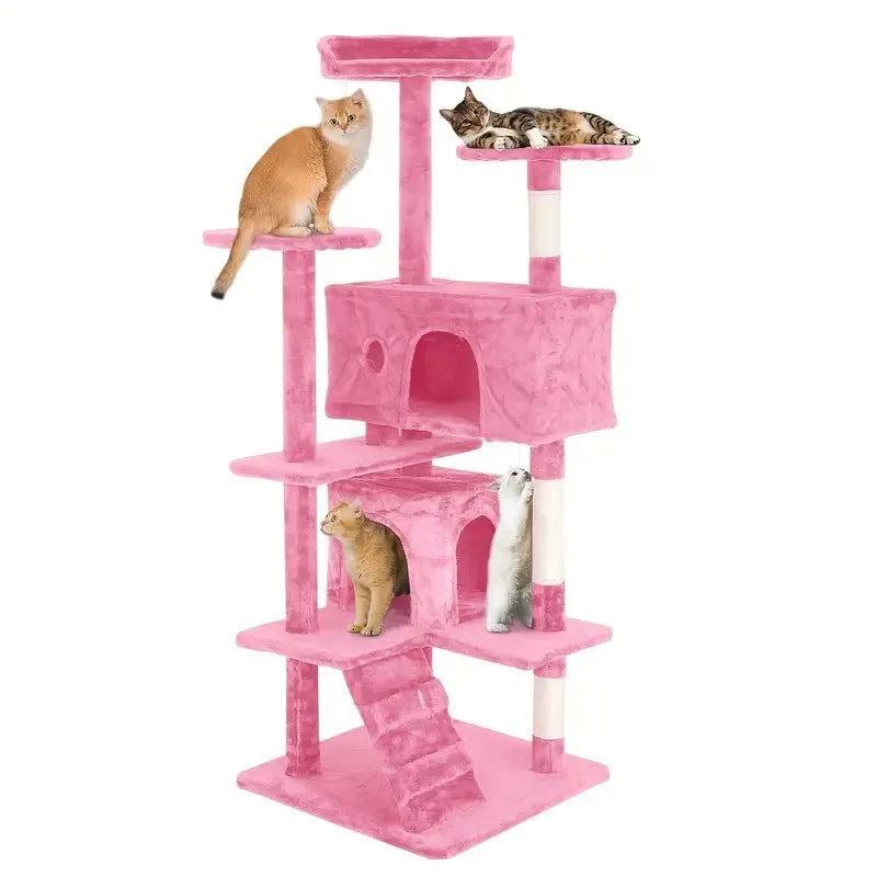 Four Tier Cat Tree Tower With Sisal Scratching Posts