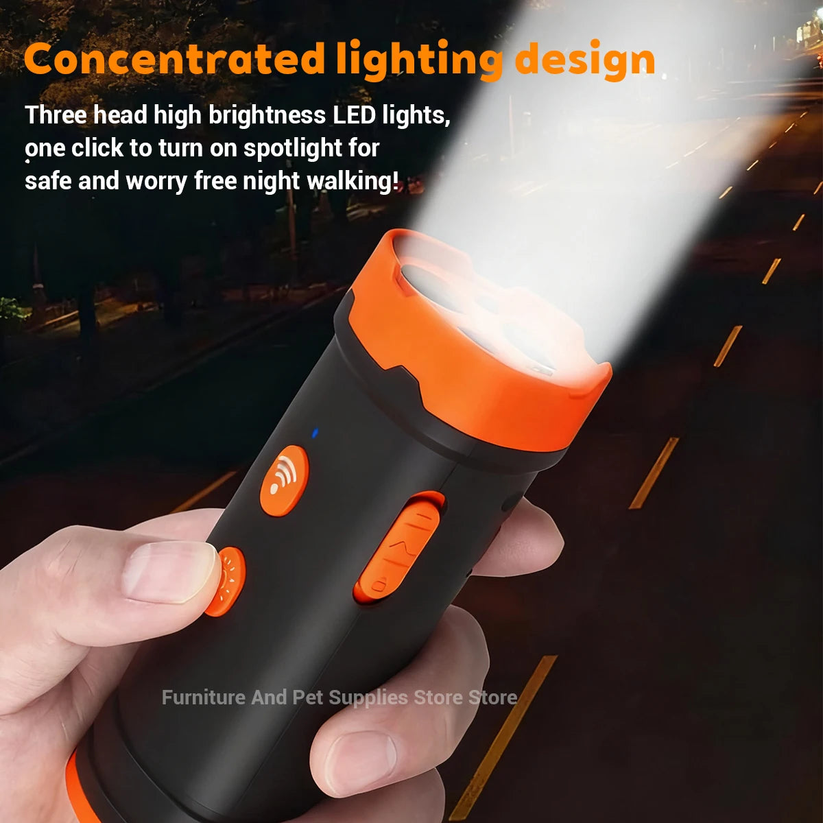 Pet Dog Repeller Ultrasonic Dog Training Device Rechargeable Anti Dog Bark Stop Barking Deterrent Device With LED Flashlight