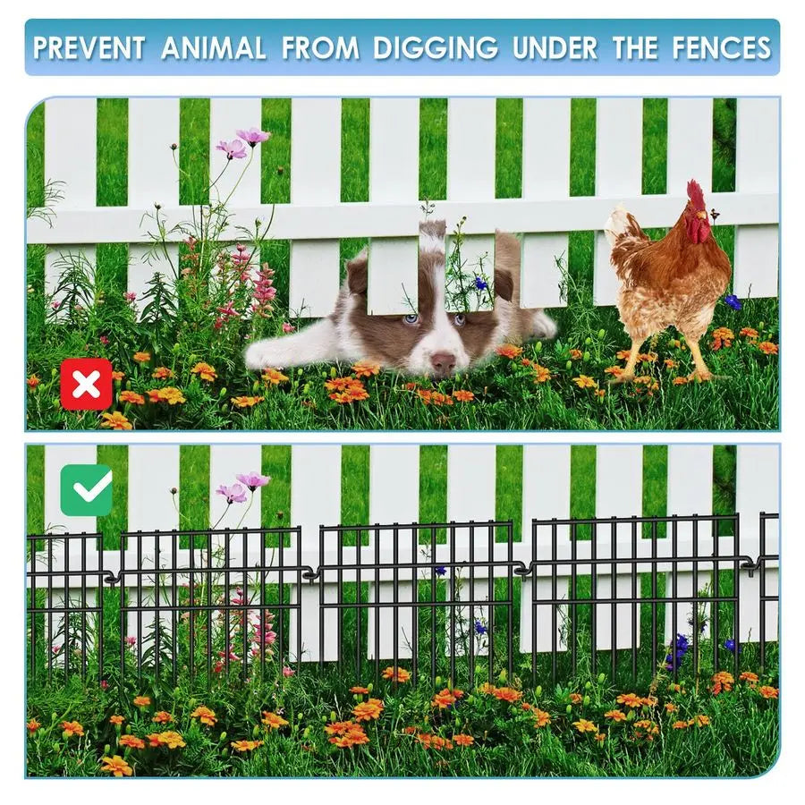 XMSJ Garden Animal Barrier Fence 26 Pack No Dig Dog Border