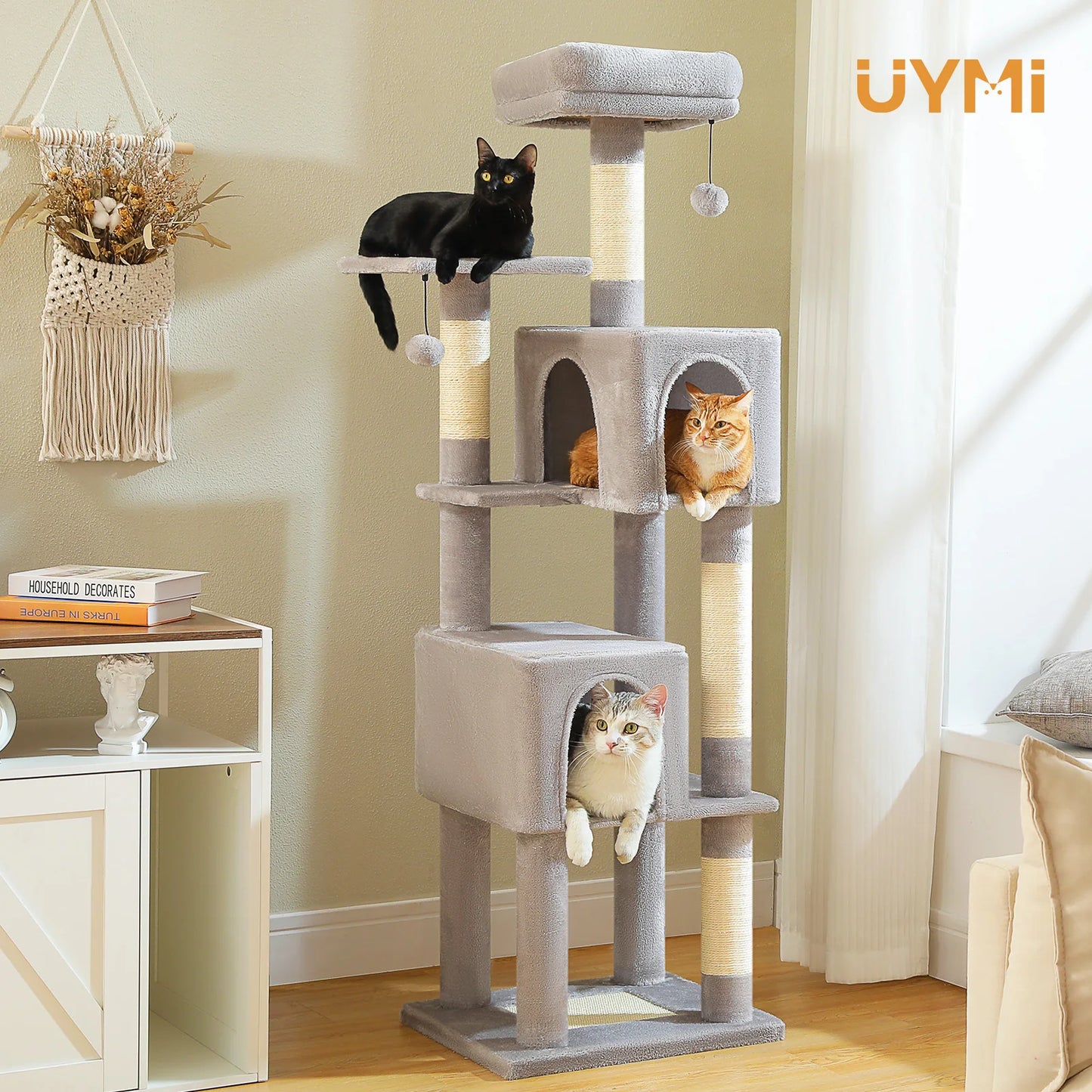 PAWZ Road Multi Level Cat Tree For Indoor Cats Condos