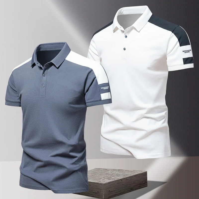 Lane JT Men Polo Shirt Summer Ice Silk Cotton Casual