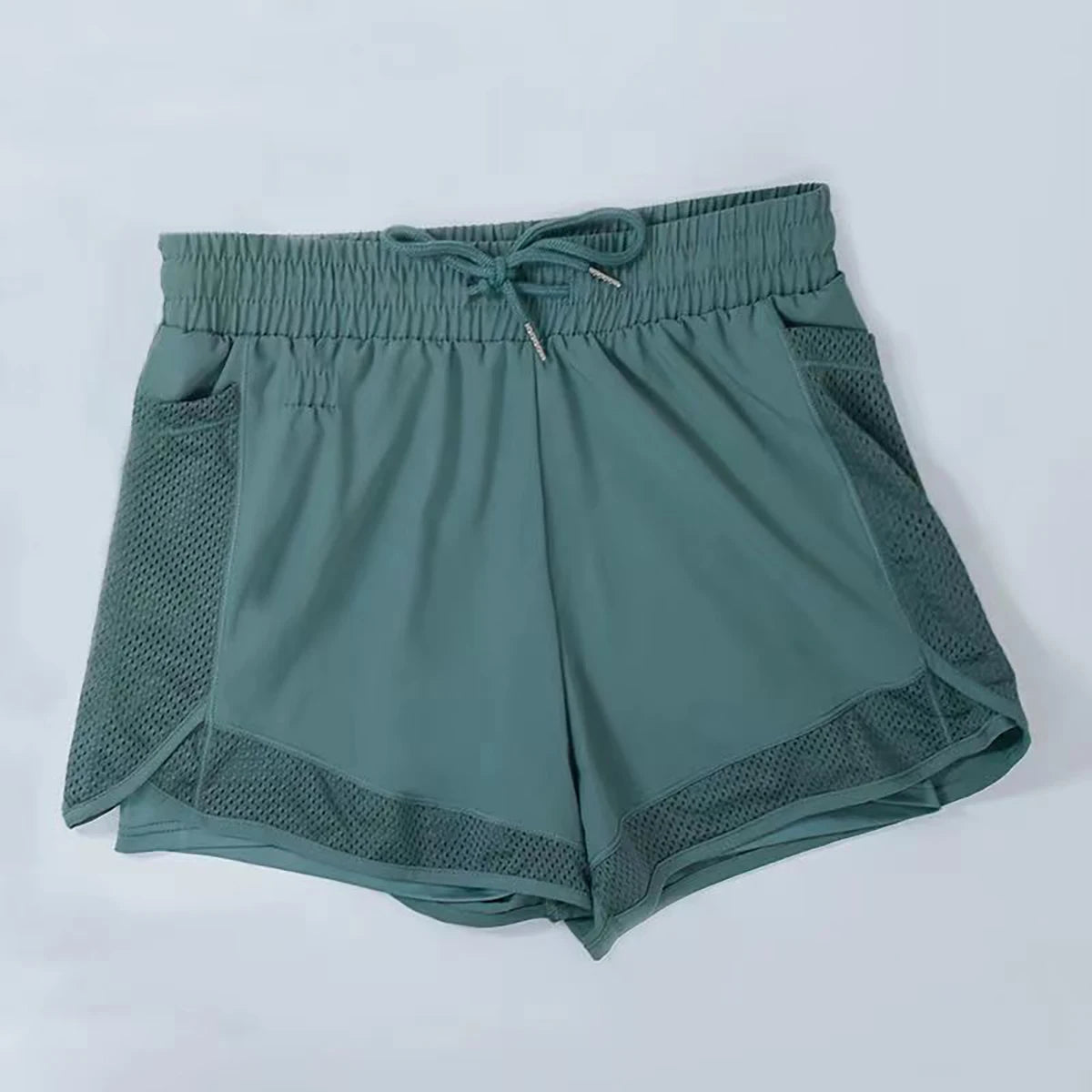 Women 2 In 1 Running Shorts With Breathable Mesh Liner