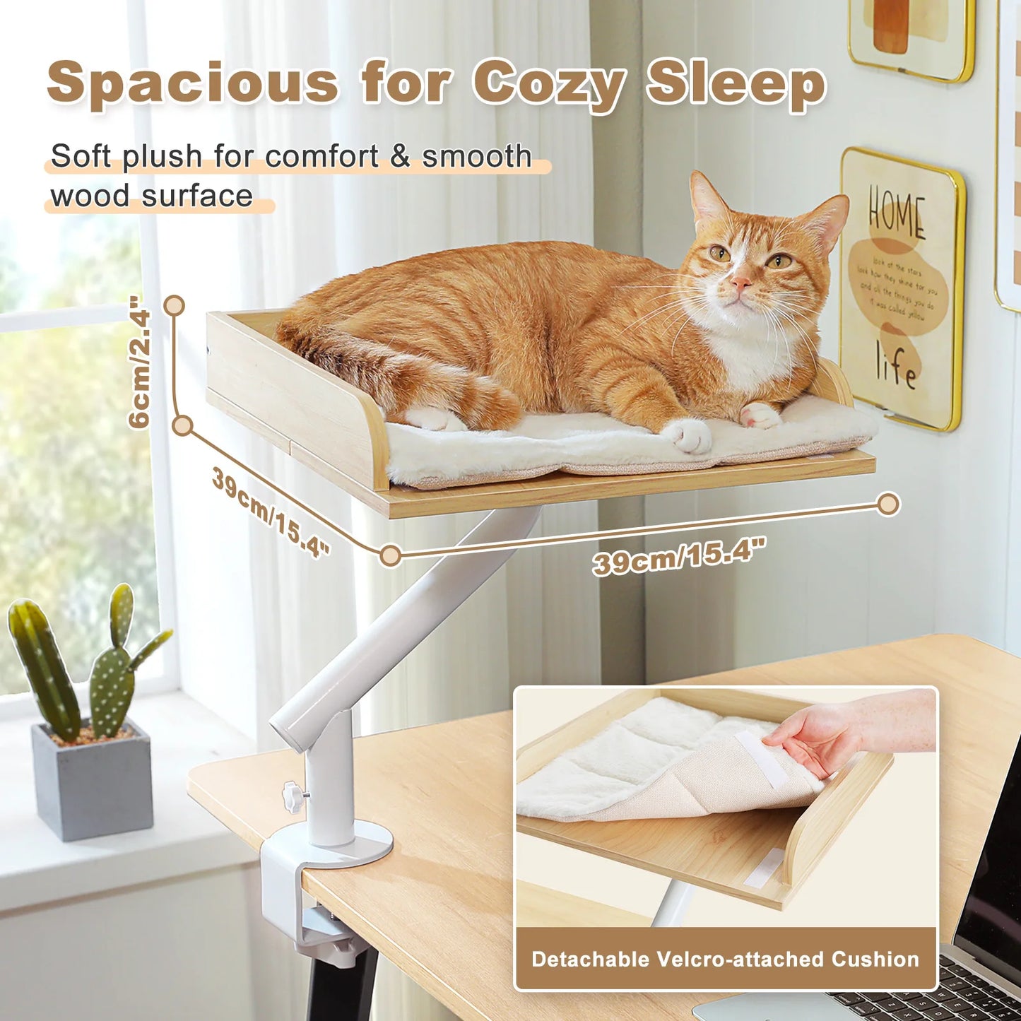 PAWZ Road Cat Desk Bed Rotatable Hammock Stand Indoor Cats