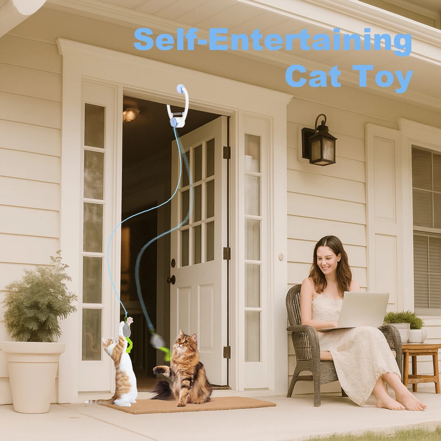 Cityflee Electric Door Hanging Cat Toy Interactive USB Rechargeable