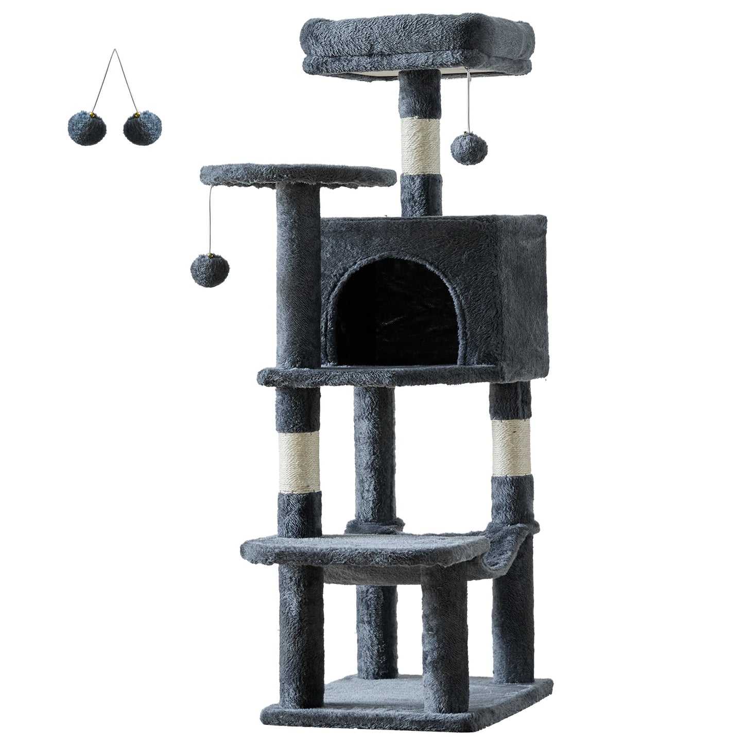 JHK Four Tier Cat Tree Indoor Multi Cat Climbing Tower