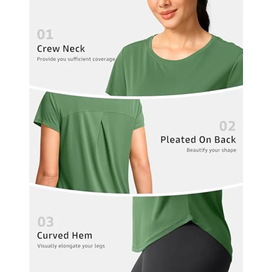 Womens Lightweight Quick Dry Workout Top For Yoga And Running