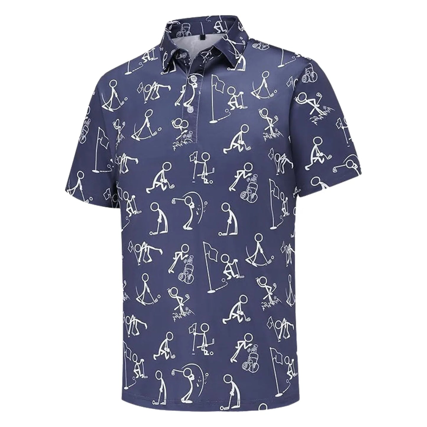 Men's Button-Up T Shirt Beachwear Breathable Quick-Dry Short Sleeve