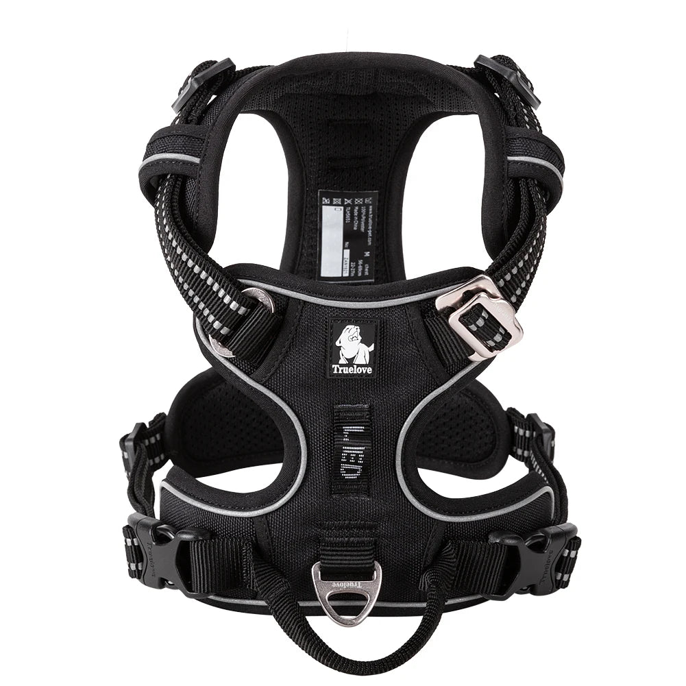 TrueLove Dog Harness Reflective Padded Quick Release Nylon