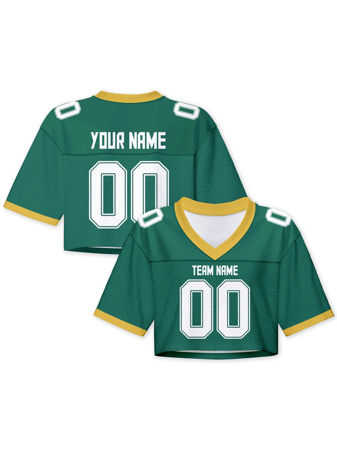 Custom American Football Jersey Crop Top for Women & Girls Plain Sporty Cropped Shirt Personalized Name Number Jerseys Fans Gift