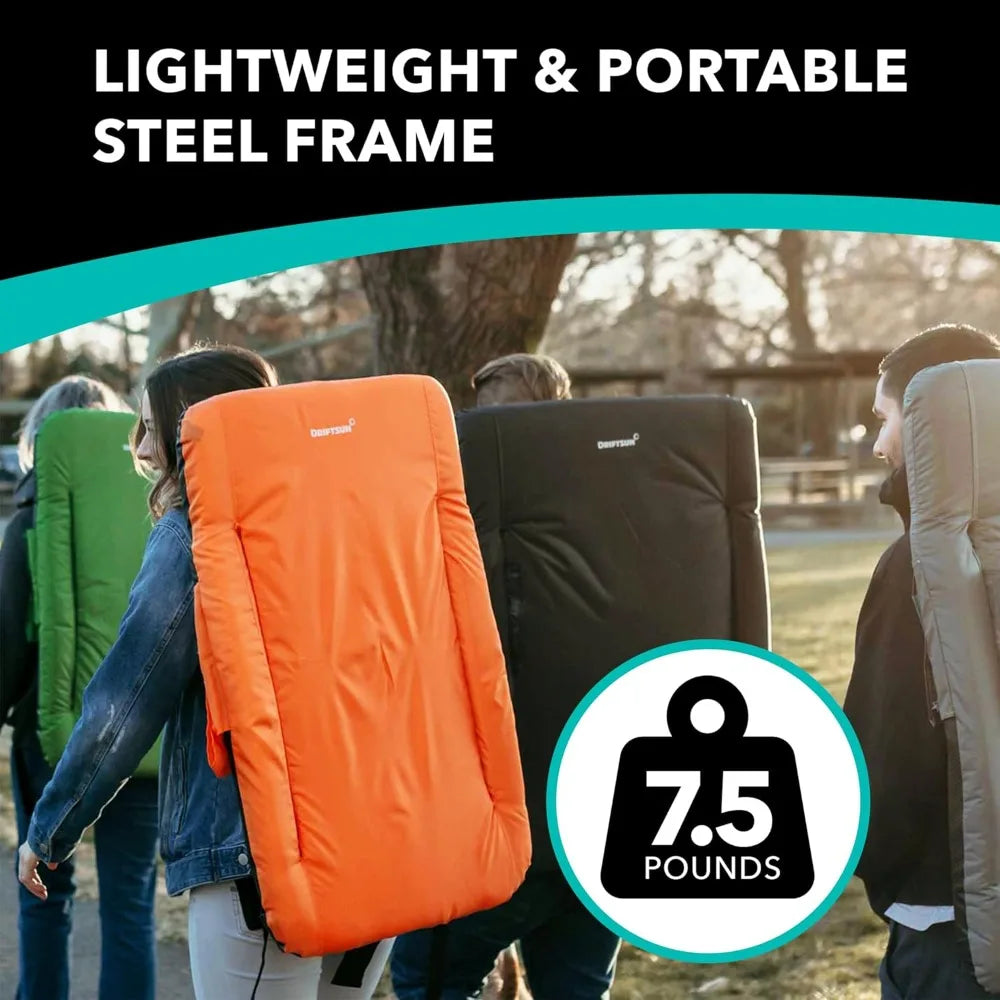 Foldable Stadium Seats 2 Pack With Back Support Waterproof Bleacher Chairs