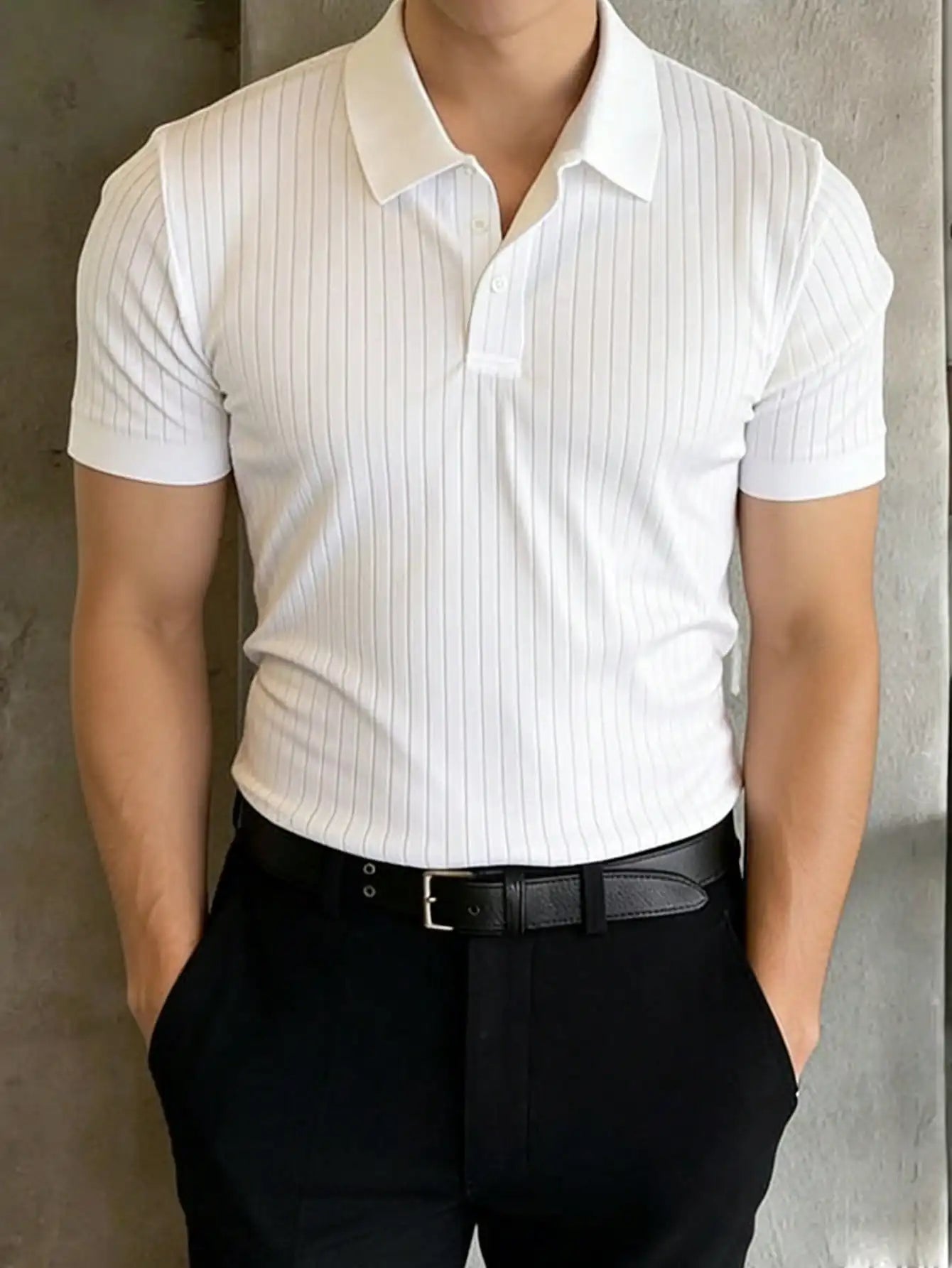 Men's Short Sleeve Polo Shirt Cotton Blend Breathable Casual
