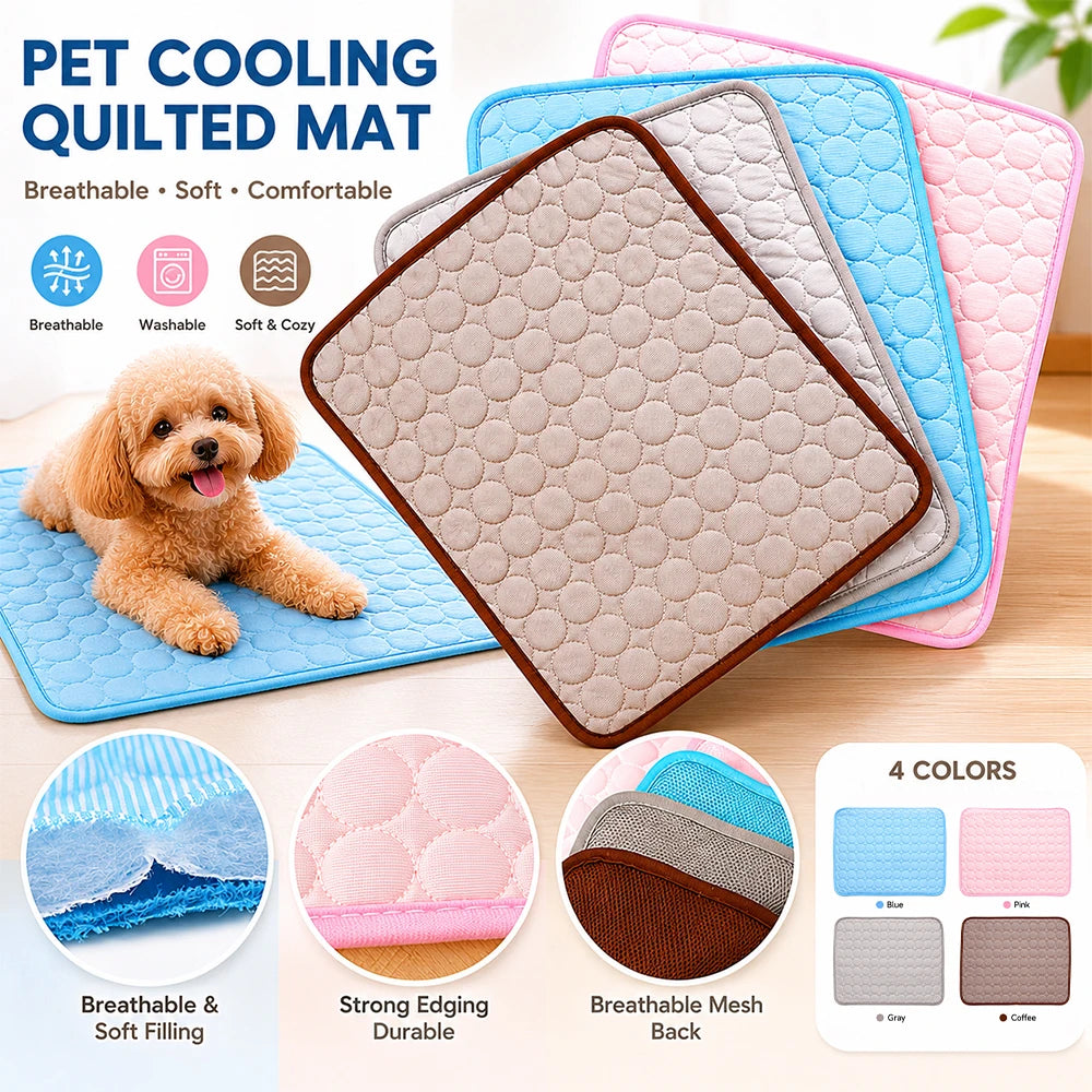 Pet Ice Cooling Orthopedic Mat Pad Bed For Cats Dogs