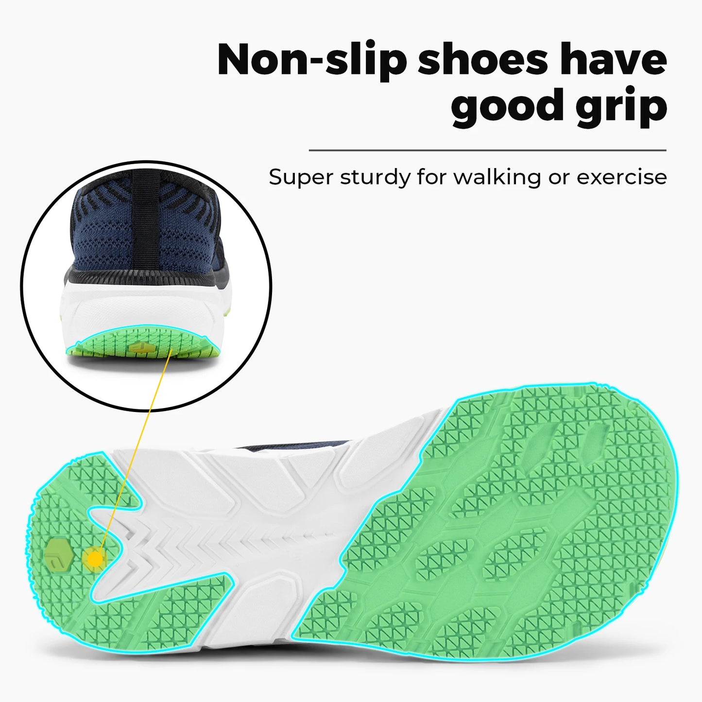 Fitville Men FlowCore V2 Wide Toe Box Running Shoes Cushioned