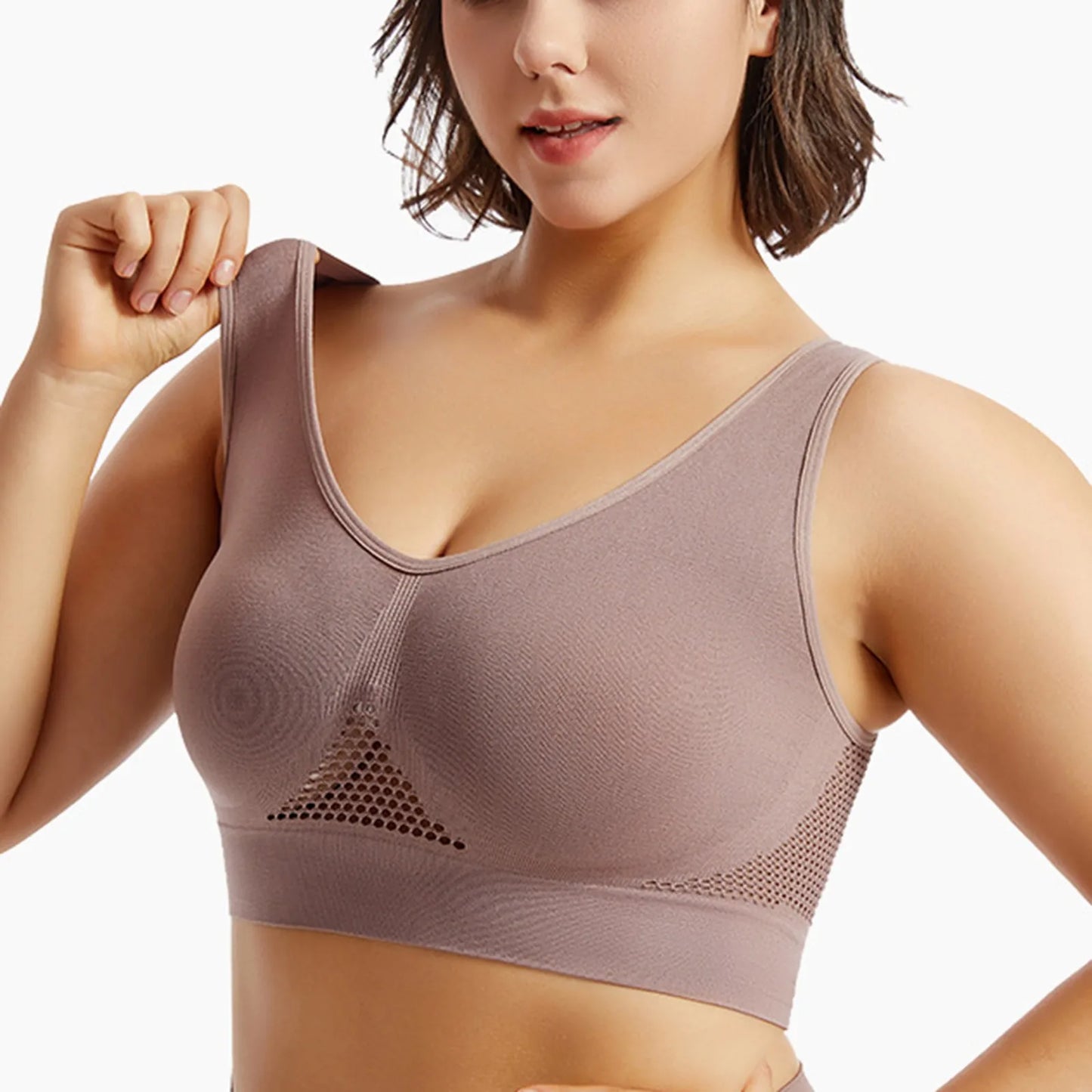 Breathable Womens Running Sports Bra With Shockproof Support Yoga Vest