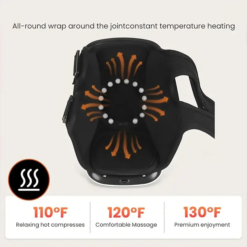 OpeningSmile Cordless Knee Massager With Heat And Vibration LED Display