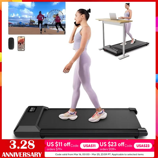 Superun 2In1 Home Office Walking Treadmill With App and Remote