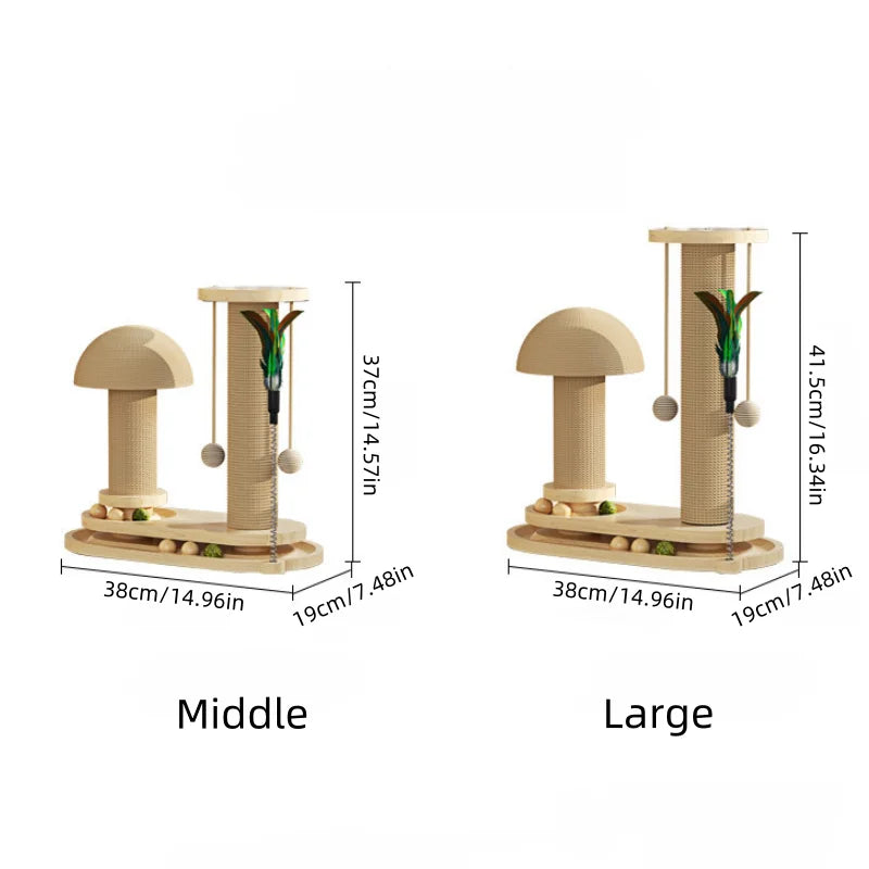 CZBNYXCN Interactive Cat Scratching Post Tower Ball Track With Jute
