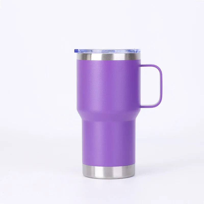 Stainless Steel Car Thermos Bottle With Handle Lid