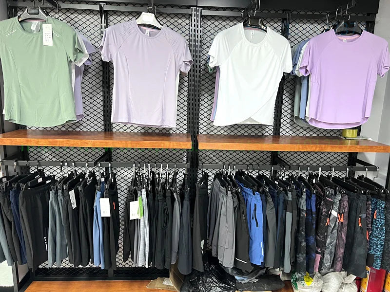 Women Breathable Quick Dry Gym Shirt Short Sleeve Polyester
