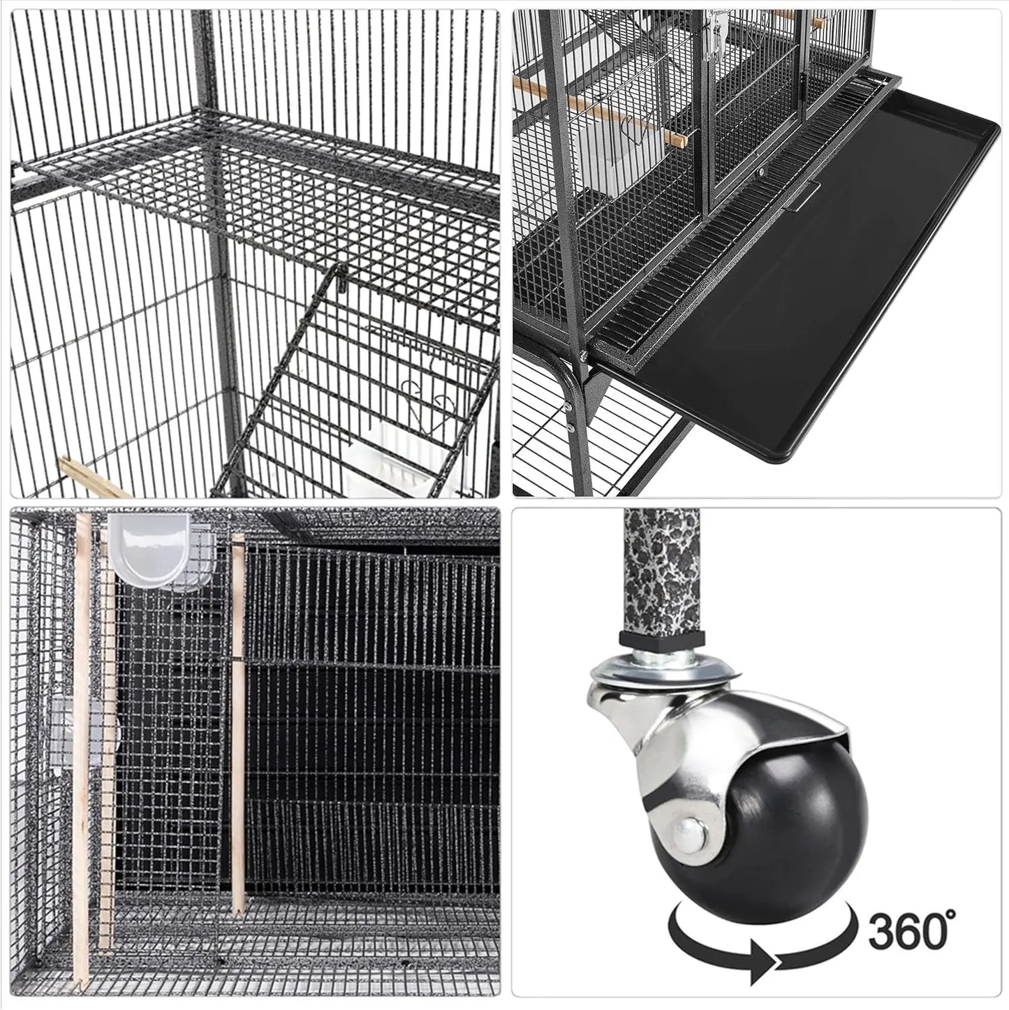 Iron Bird Cage for Parrots and Small to Medium Birds