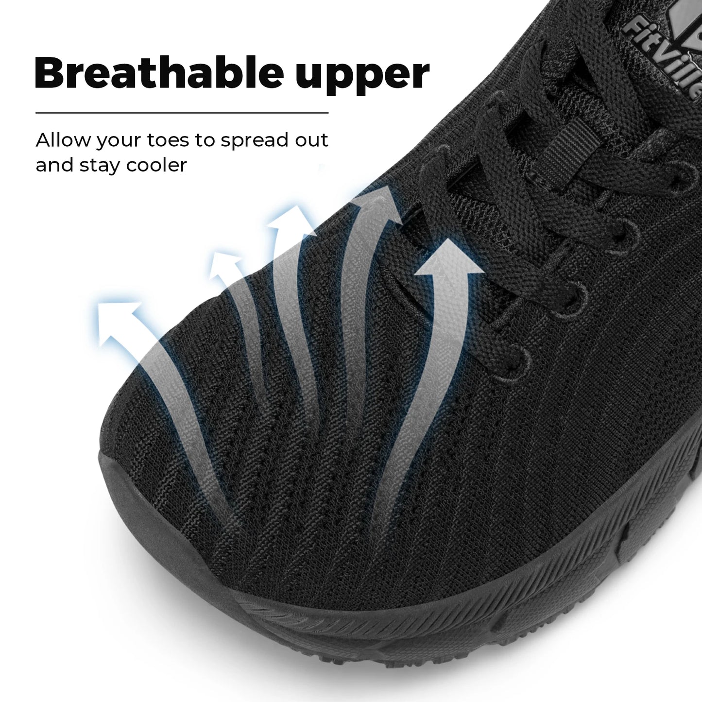 Fitville Men FlowCore V2 Wide Toe Box Running Shoes Cushioned