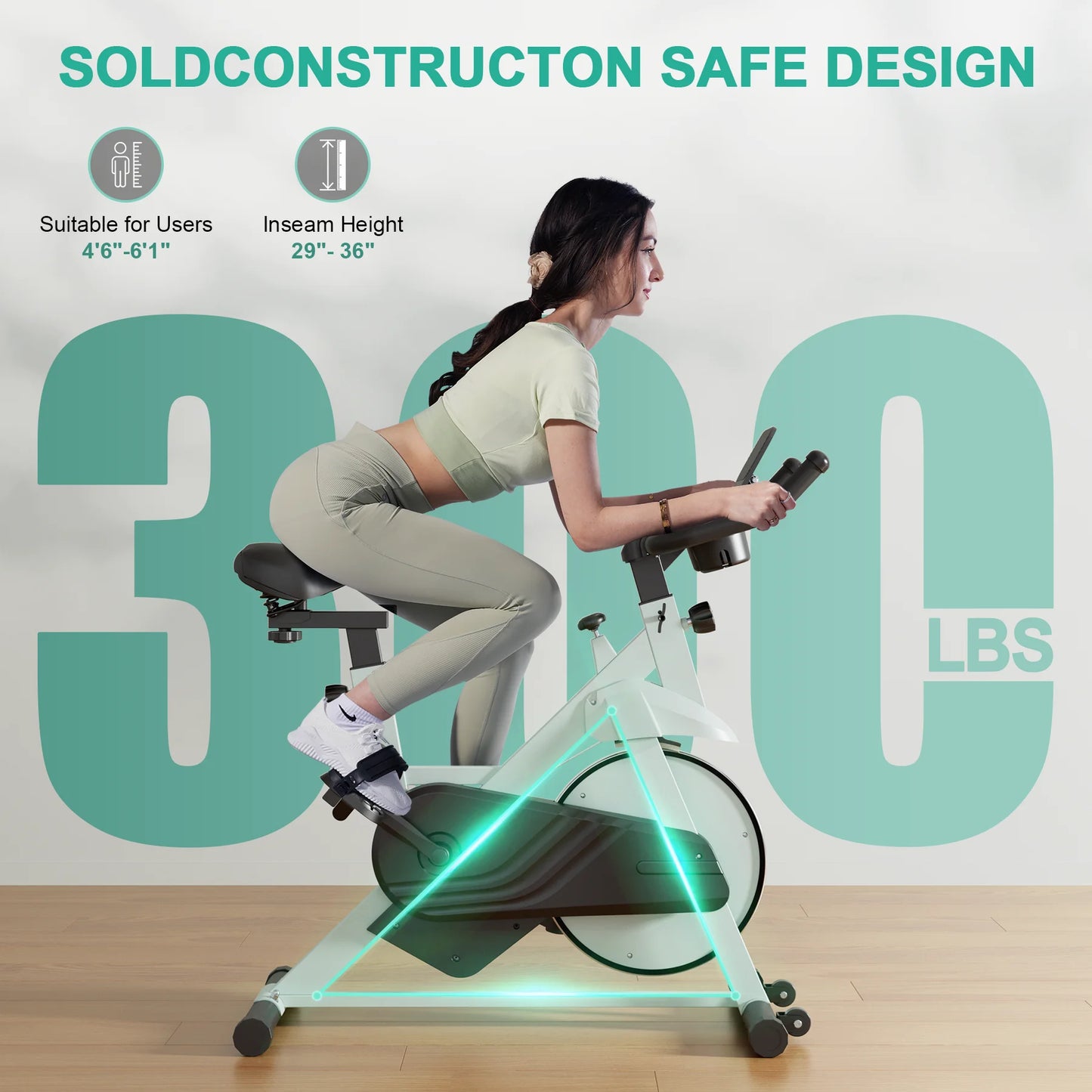 Superun 32 Level Magnetic Resistance Stationary Bike For Home Gym