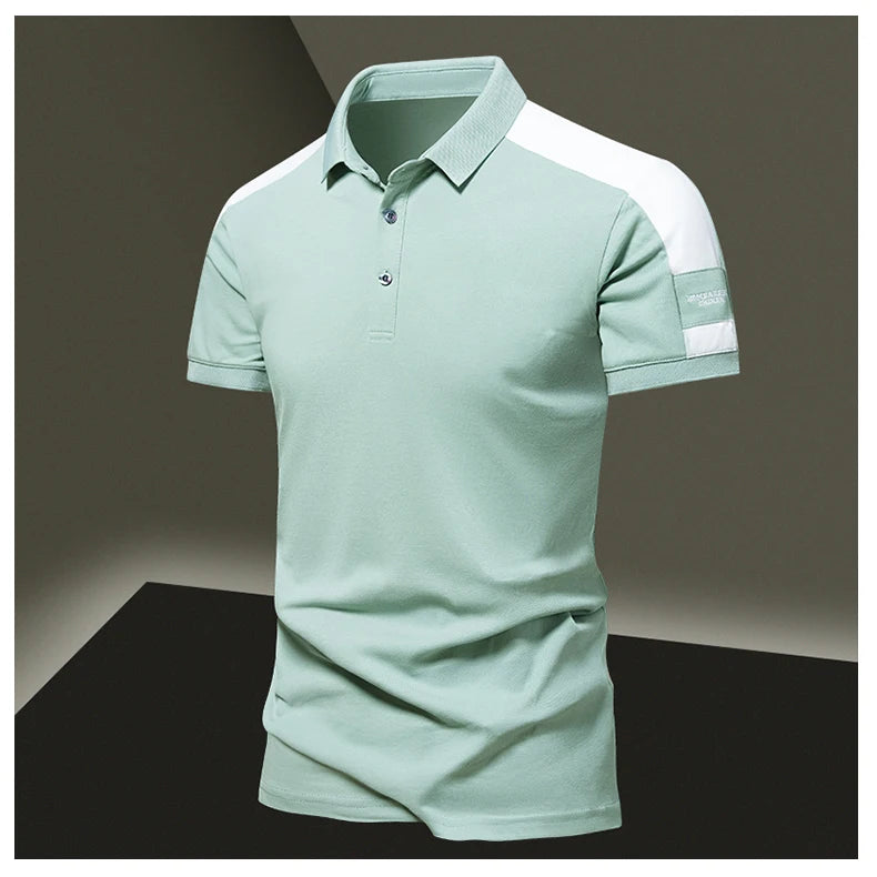 Lane JT Men Polo Shirt Summer Ice Silk Cotton Casual