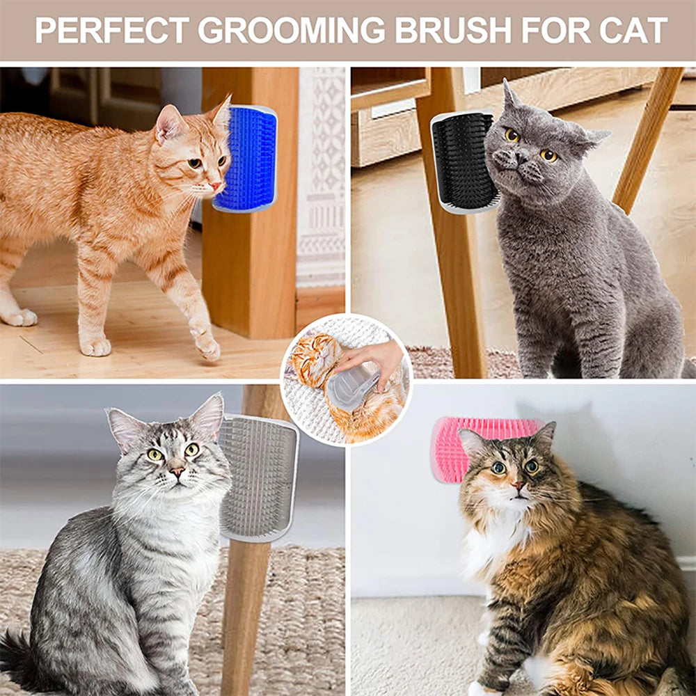 Cat Self Groomer Massage Comb For Corner Scratcher With Catnip