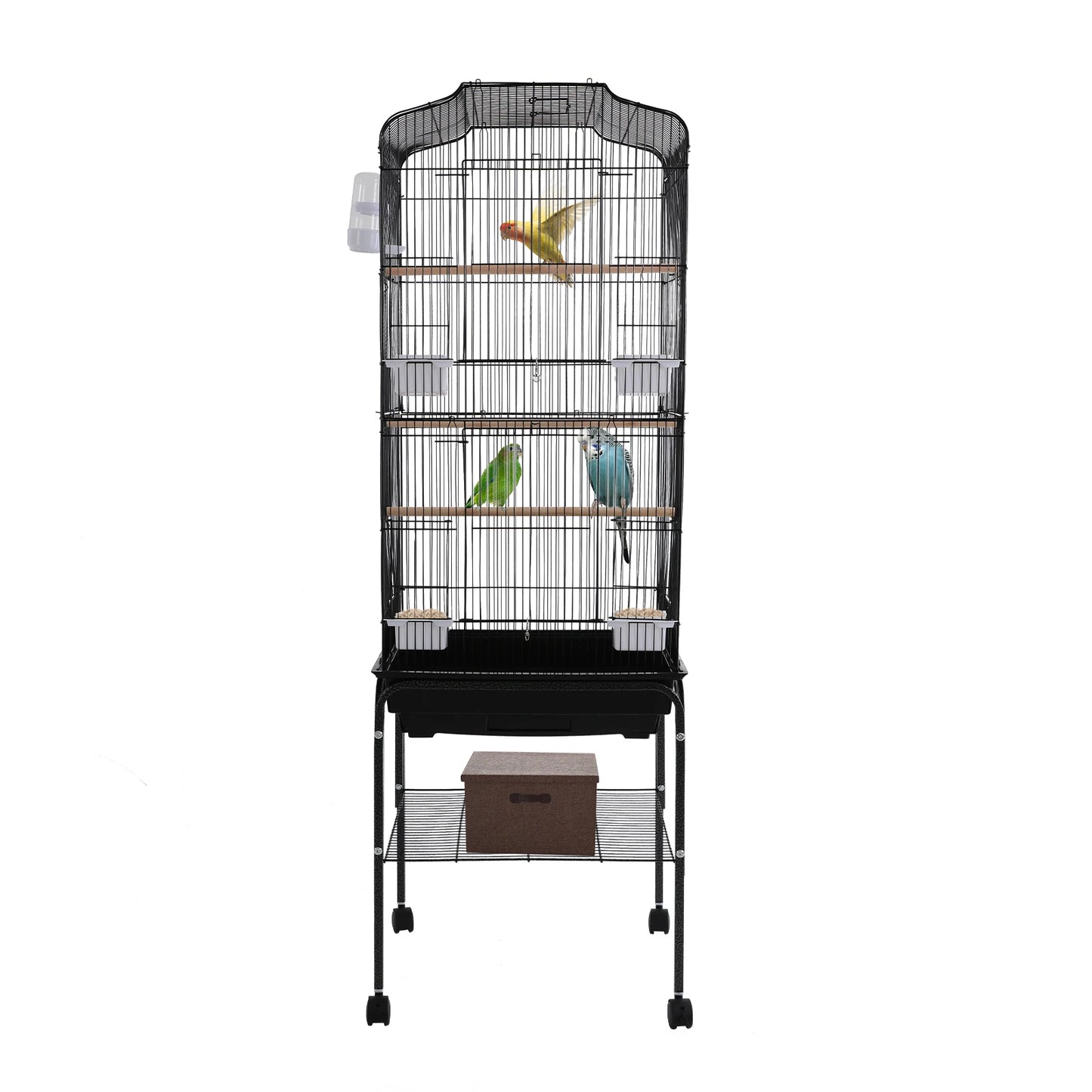 Iron Flight Cage With Stand And Wheels Lockable Door For Parrots