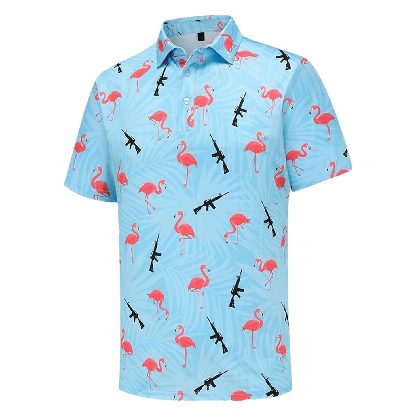 Men's Button-Up T Shirt Beachwear Breathable Quick-Dry Short Sleeve