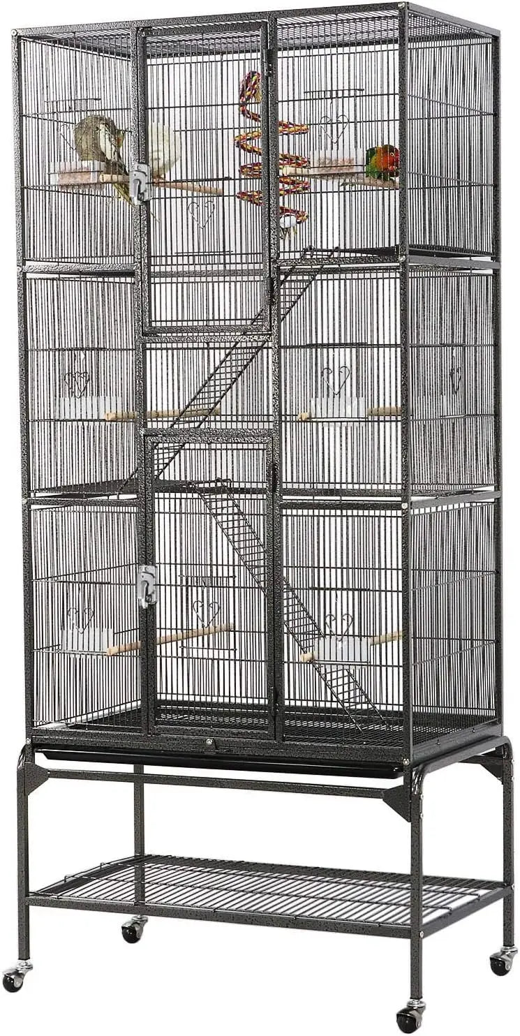 Iron Bird Cage for Parrots and Small to Medium Birds