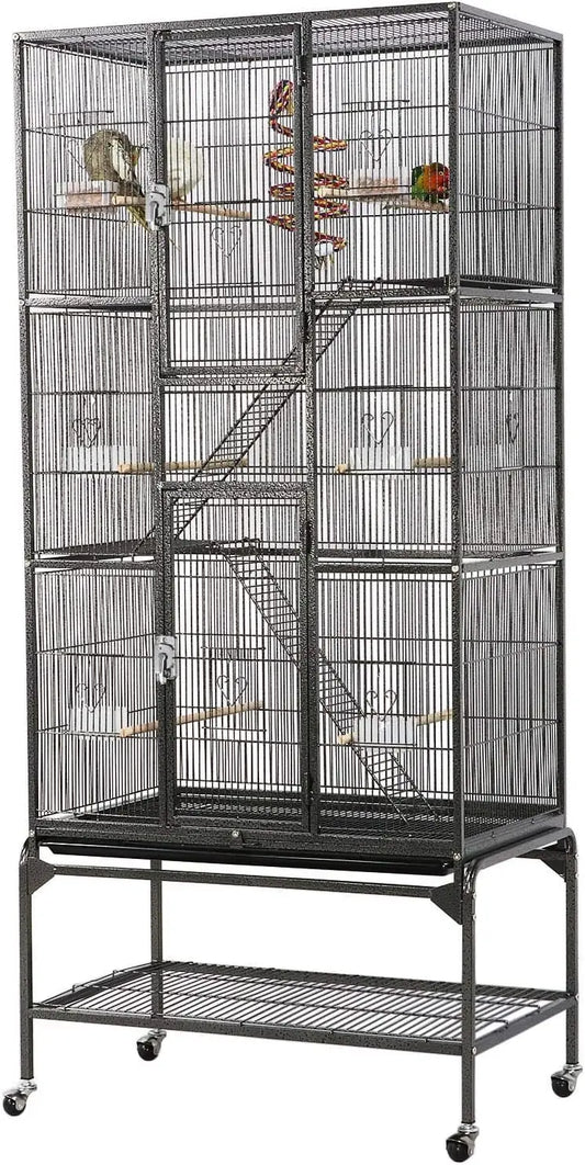 Iron Bird Cage for Parrots and Small to Medium Birds