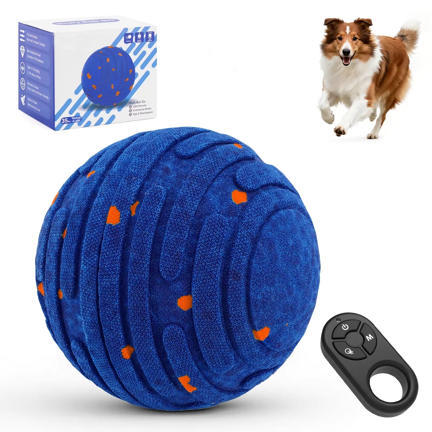 Smart Indestructible Dog Toy Ball For Aggressive Chewers Rechargeable