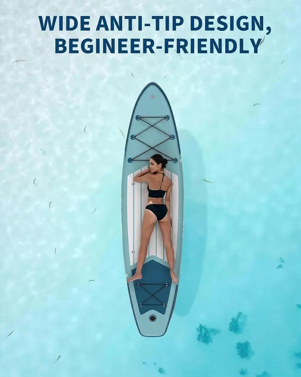 None Inflatable Stand Up Paddle Board With Non-Slip EVA Deck And Accessories
