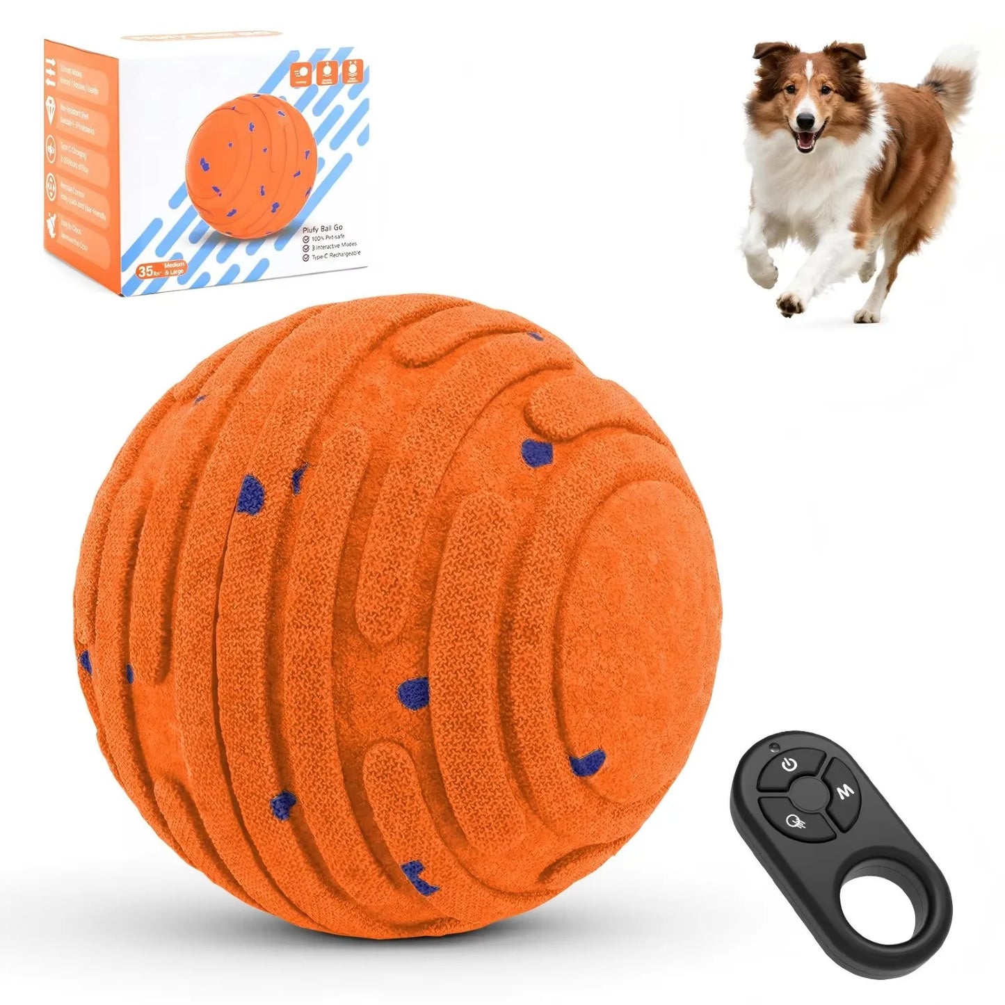 Smart Indestructible Dog Toy Ball For Aggressive Chewers Rechargeable