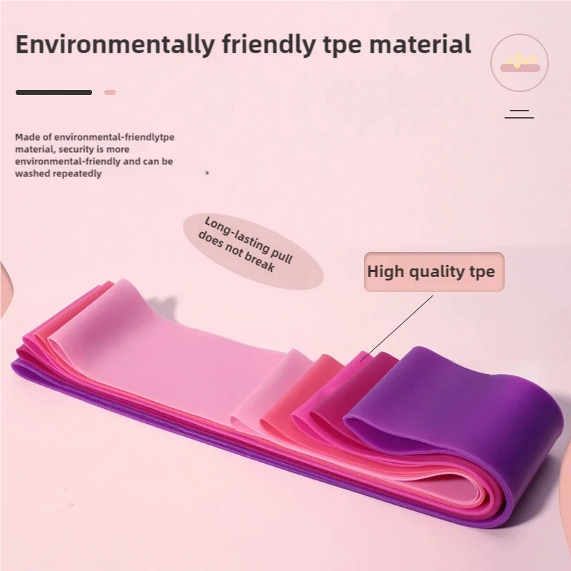 5 Piece Resistance Band Set With Latex Loops For Travel