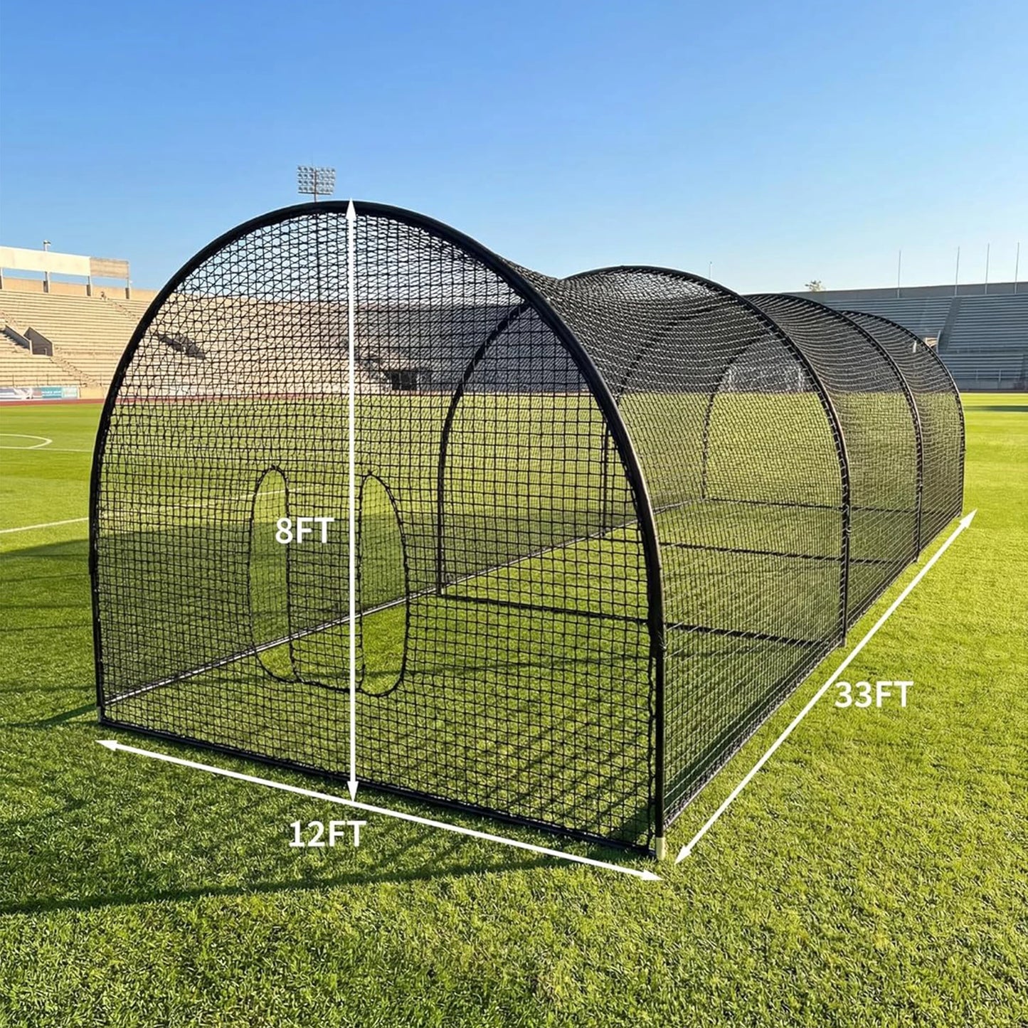 HiMISS Batting Cage With Frame And Net For Backyard Training