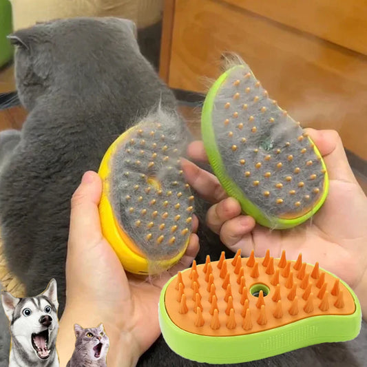 Cat Dog Steam Brush Grooming Sprayer 3 In 1 Massage