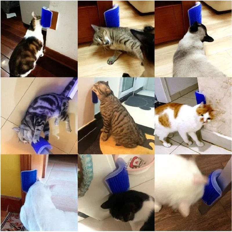 Cat Self Groomer Massage Comb For Corner Scratcher With Catnip