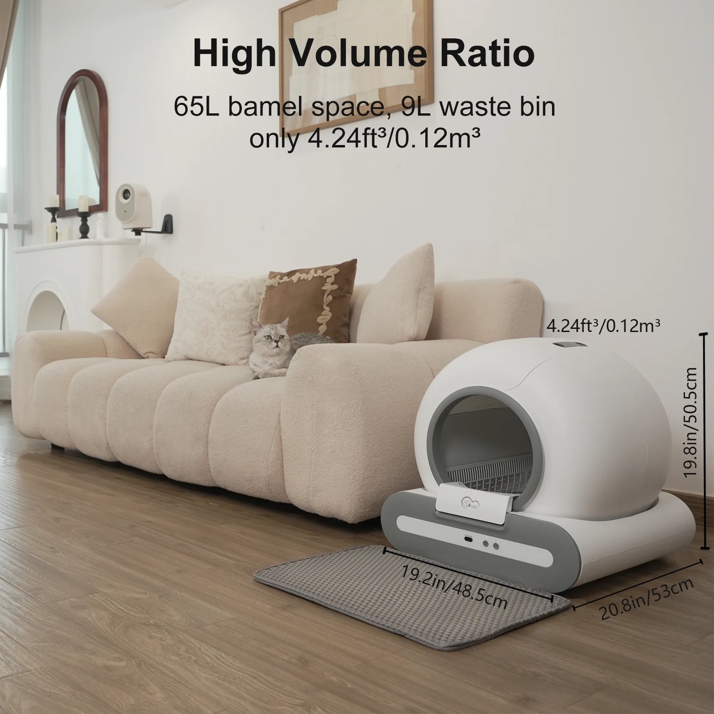 DOEL Self Cleaning Cat Litter Box AppEnabled 2 4G WiFi