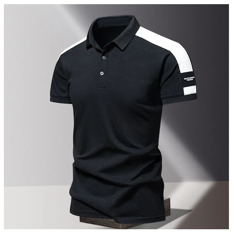 Lane JT Men Polo Shirt Summer Ice Silk Cotton Casual