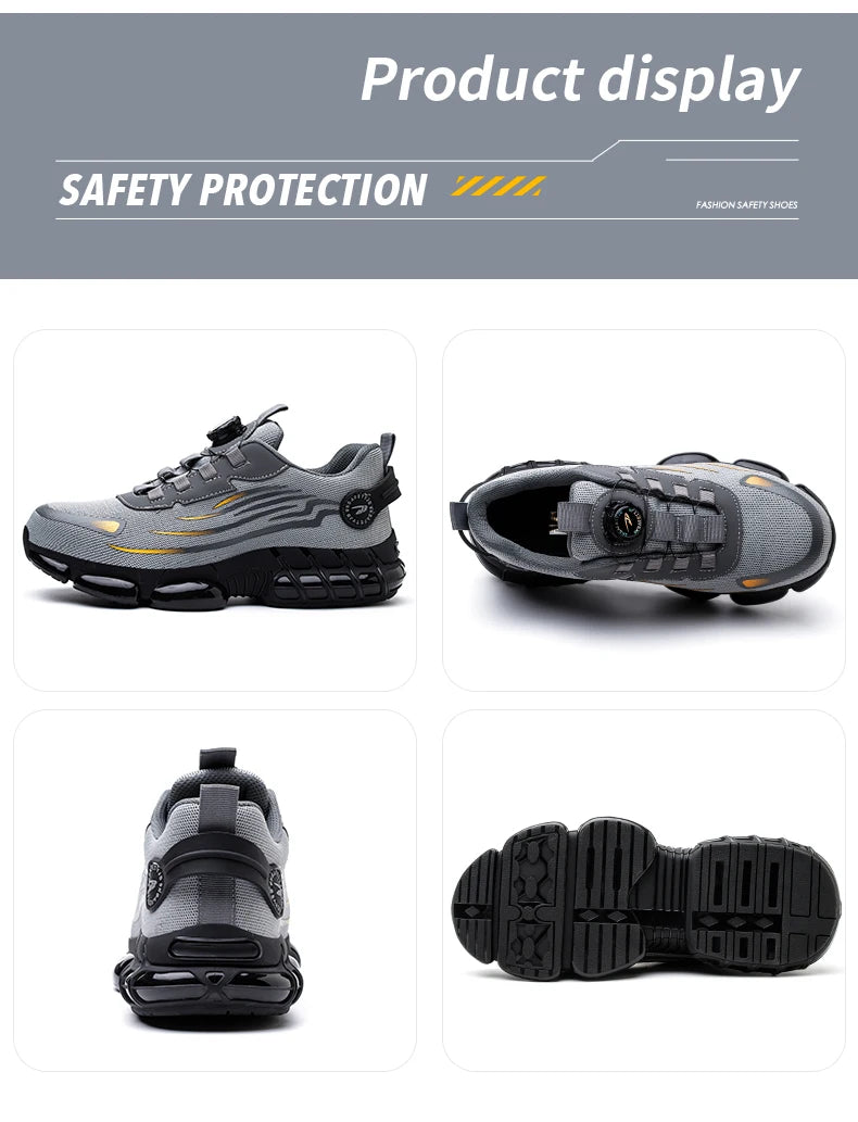 Breathable Lace-Free Soft Sole Anti-Puncture Work Shoes