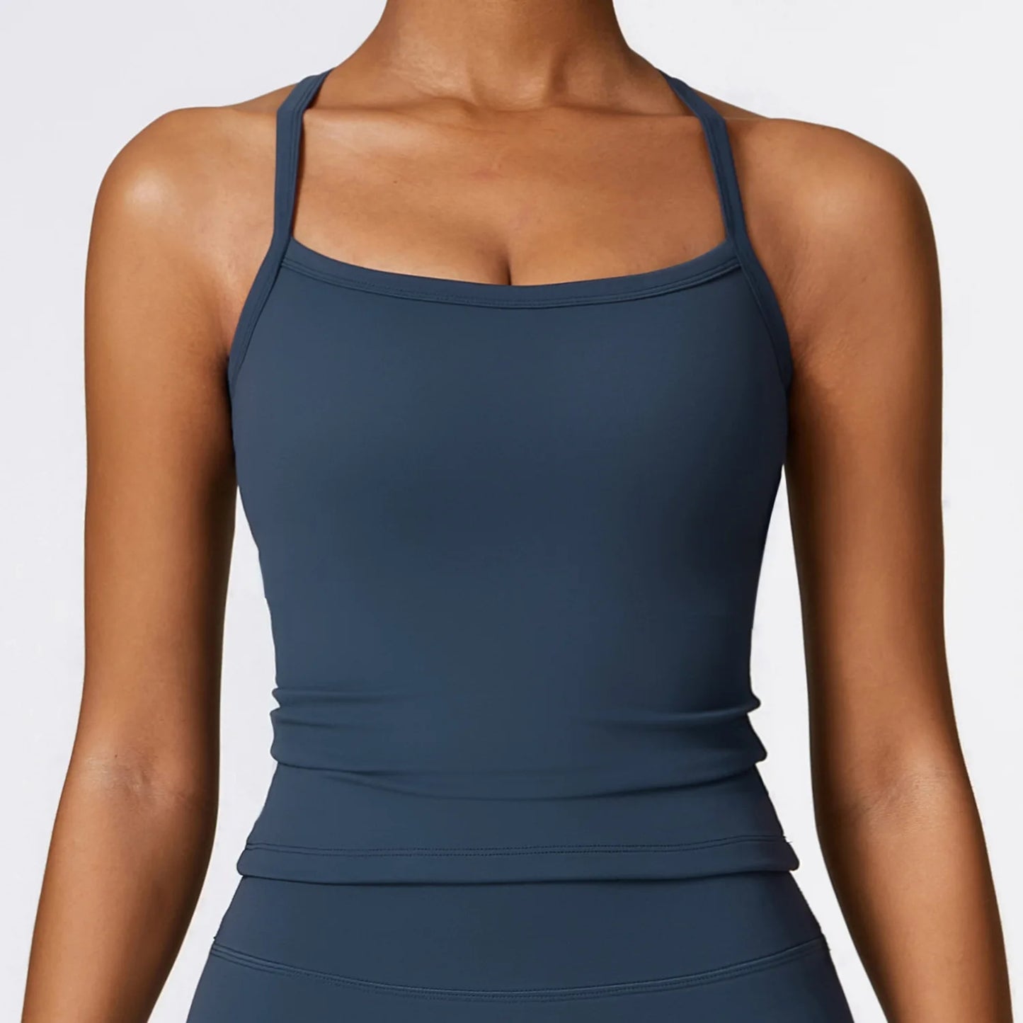 Women Cross Back Yoga Sports Bra Breathable Push Up Top