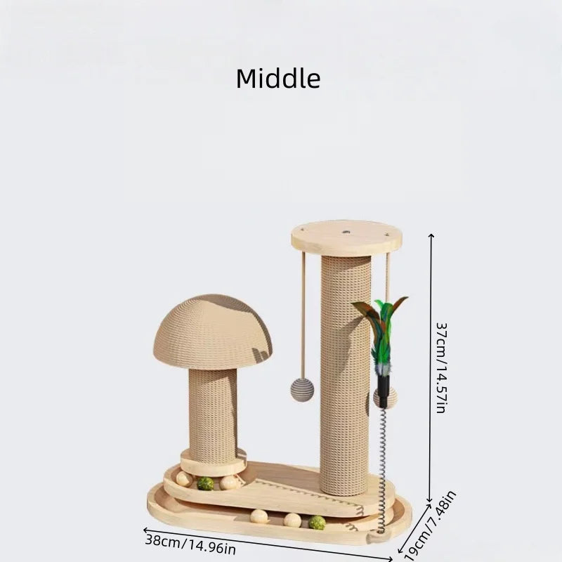 CZBNYXCN Interactive Cat Scratching Post Tower Ball Track With Jute