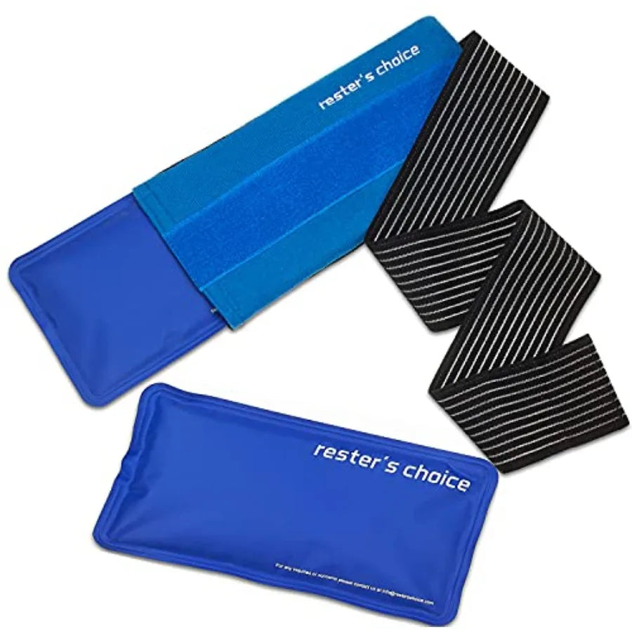 2 Soft Gel Ice Packs For Injuries With Adjustable Wrap