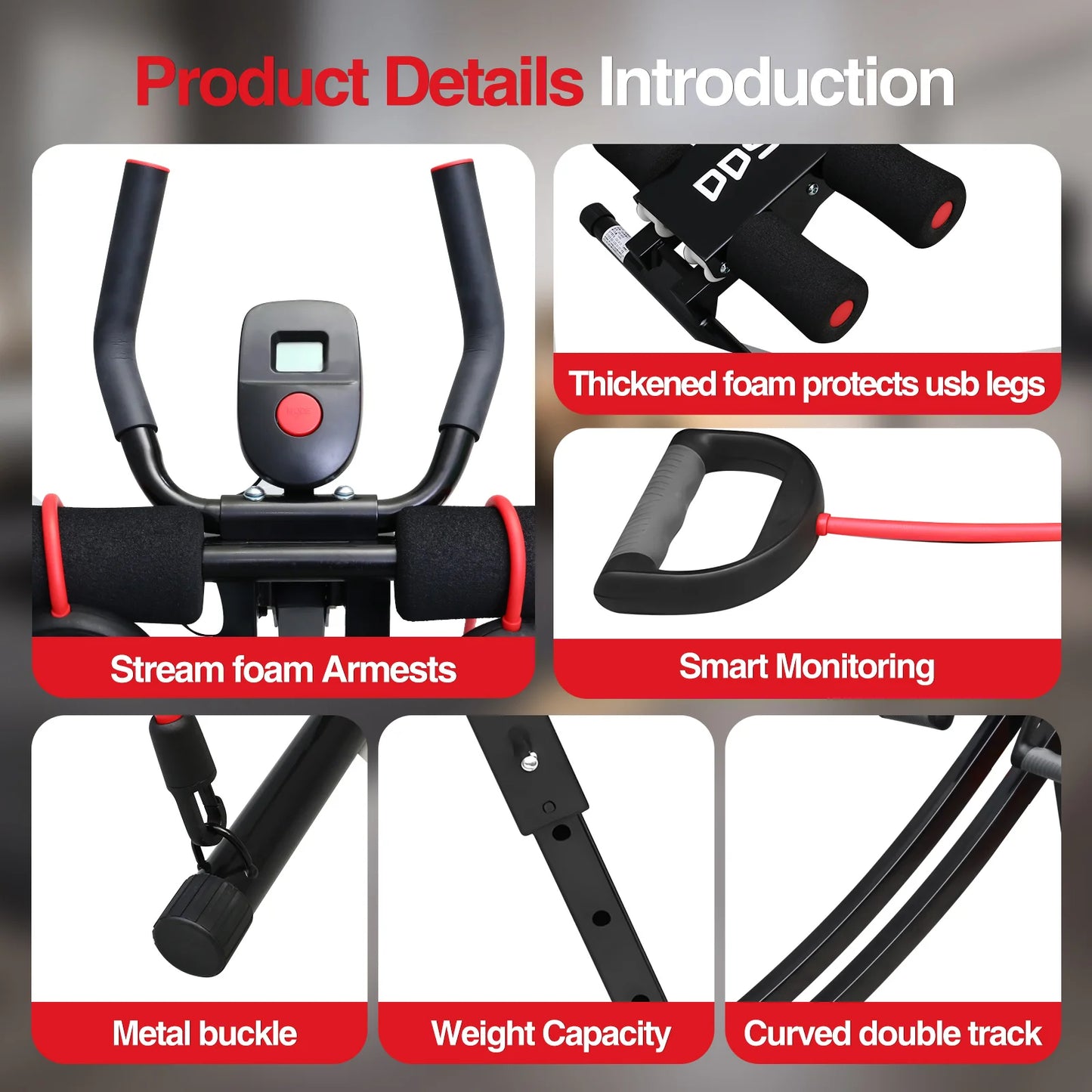 GIKPAL Foldable Ab Machine For Home Gym Core Workout