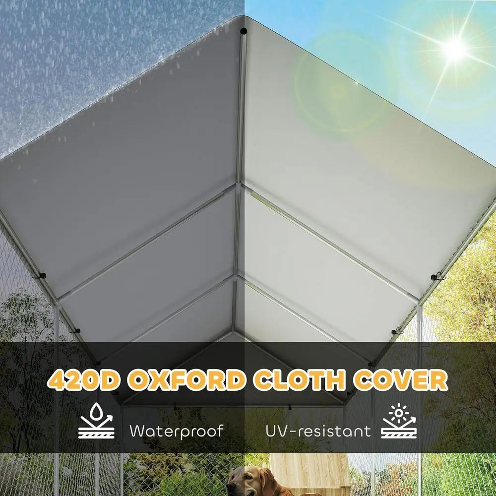 Heavy Duty Dog Kennel With Waterproof Roof And Secure Lock